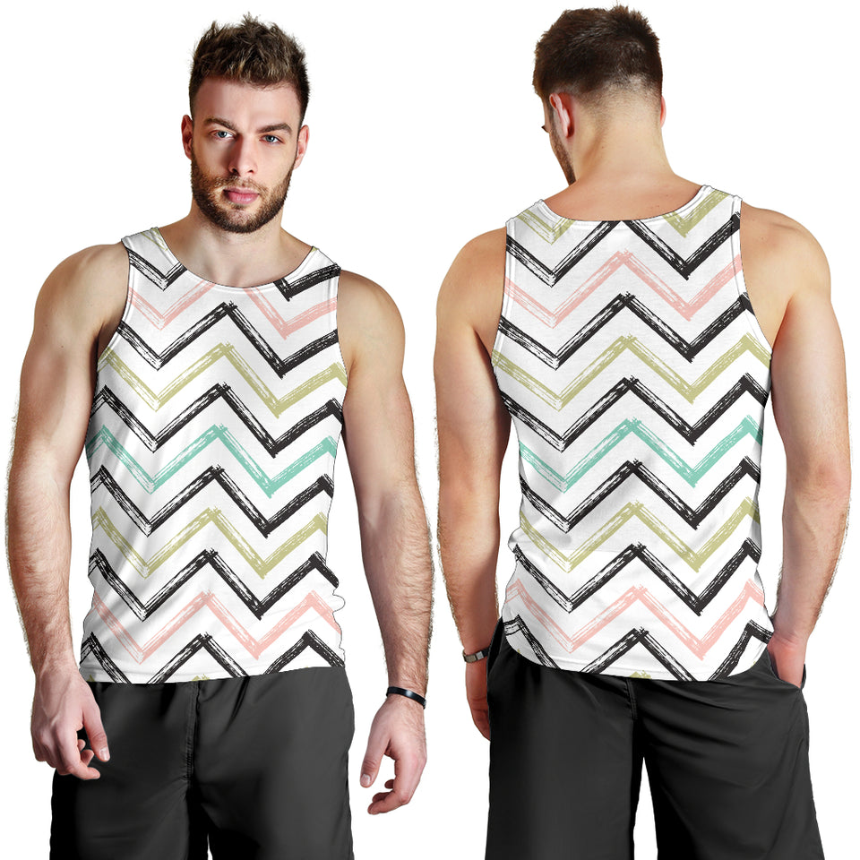 zigzag  chevron paint pattern Men Tank Top