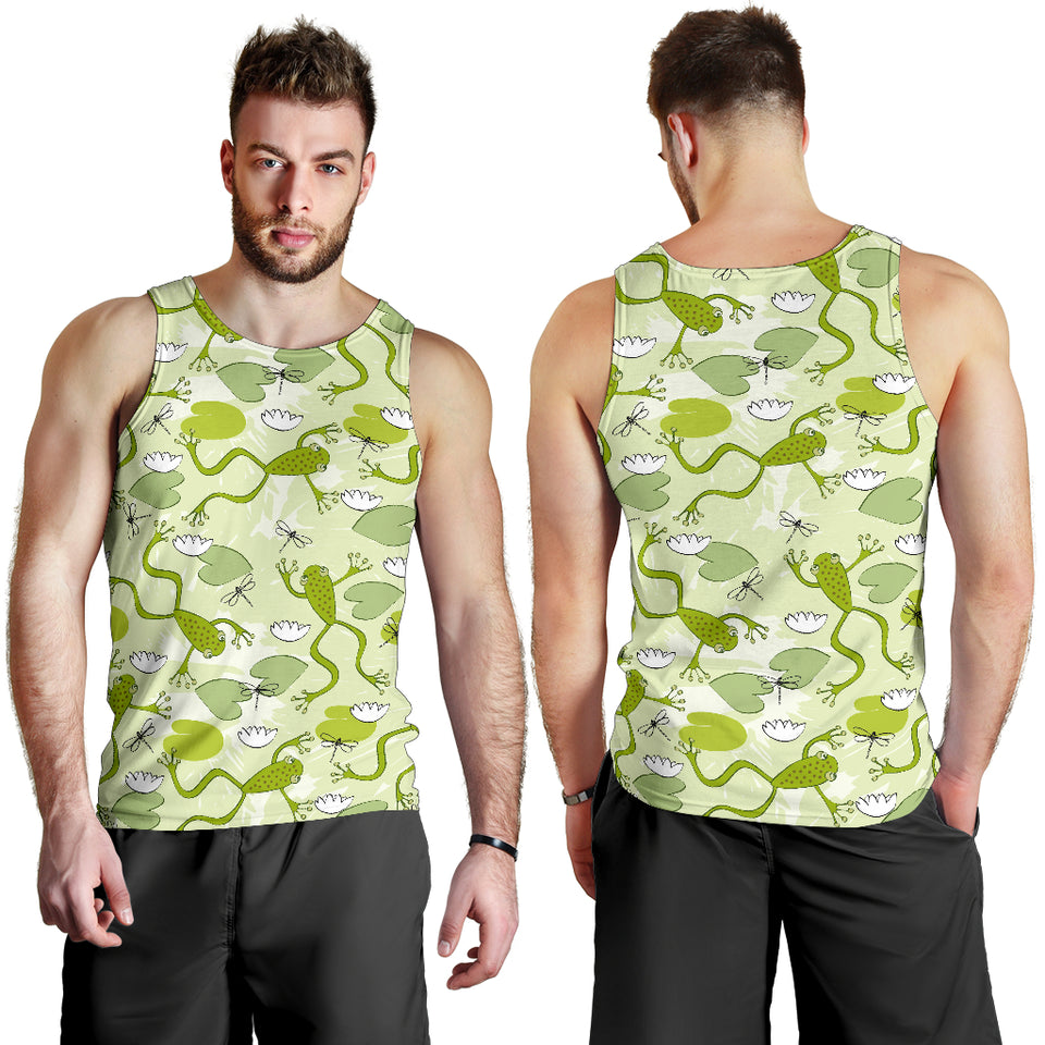 Cute frog dragonfly pattern Men Tank Top