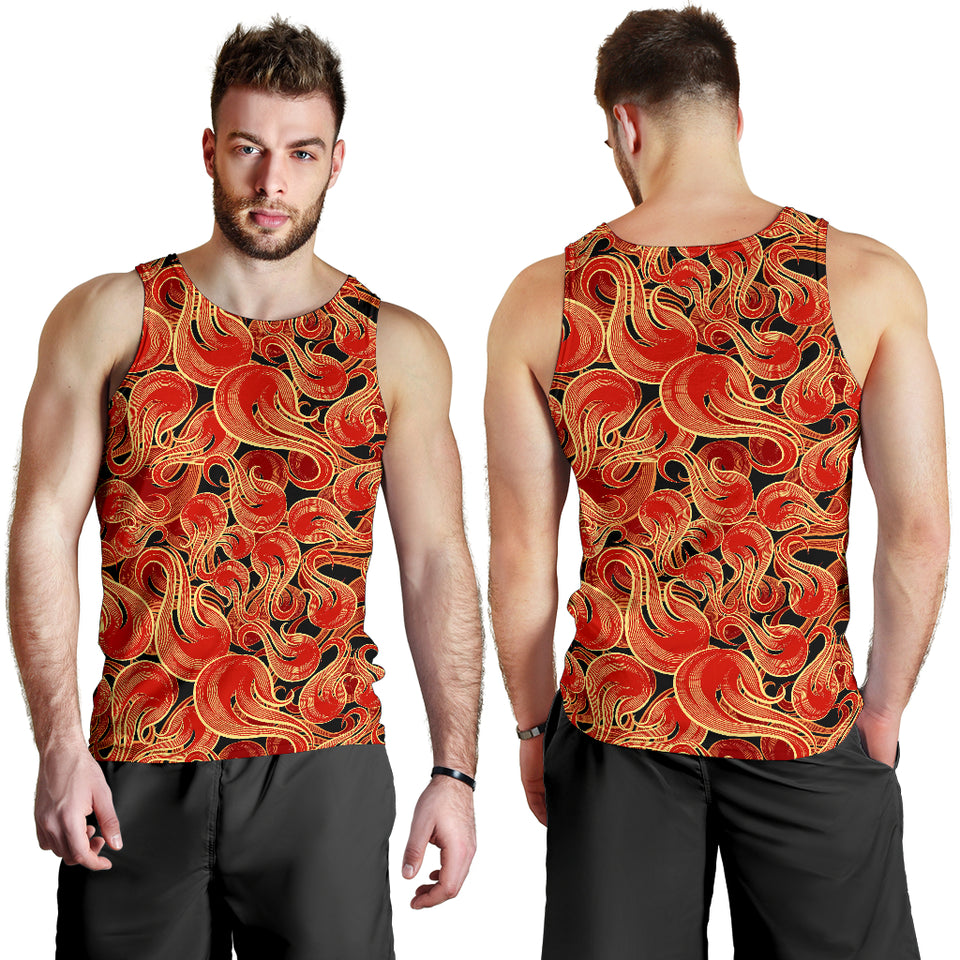 Fire flame pattern Men Tank Top