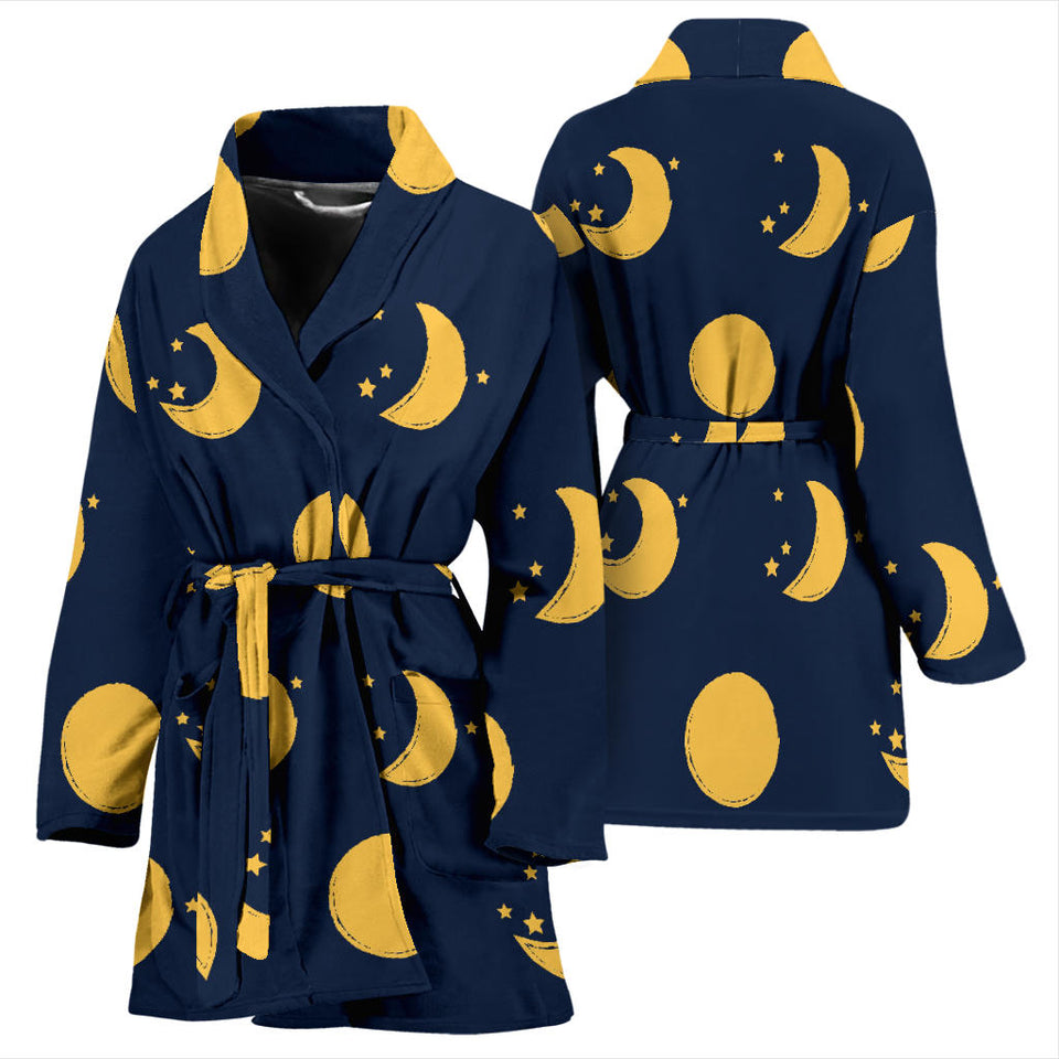 Moon Star Pattern Women'S Bathrobe