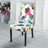 Dragonflies Ginkgo Leaves Pattern Dining Chair Slipcover