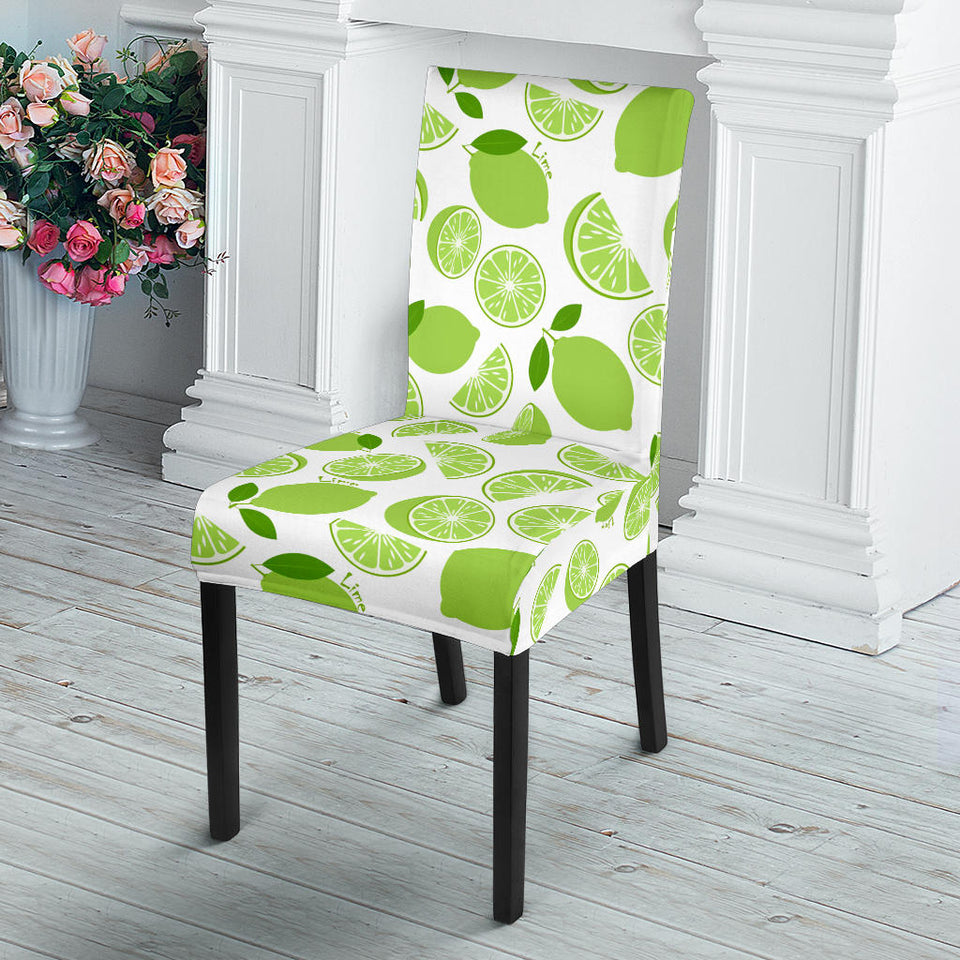 Lime Design Pattern Dining Chair Slipcover