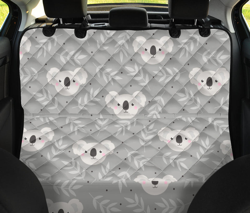 Cute Koala Leaves Pattern Dog Car Seat Covers