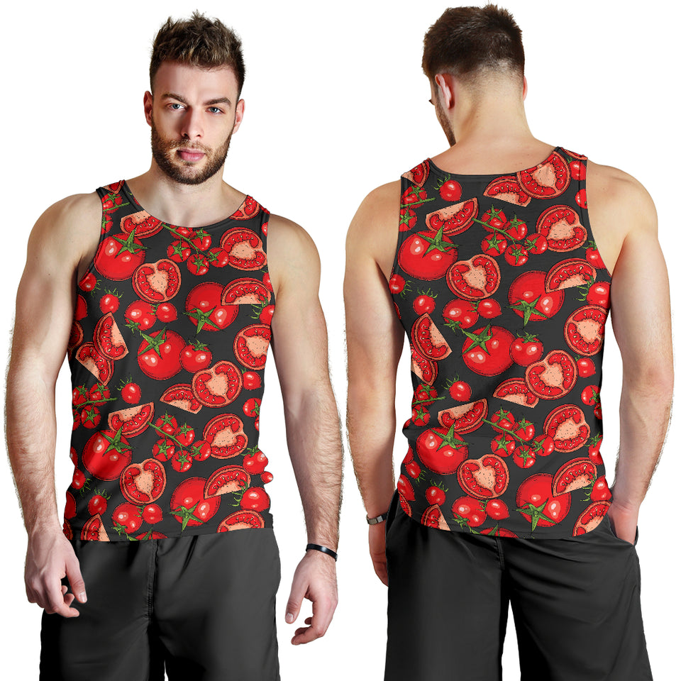Tomato black background Men Tank Top