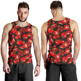 Tomato black background Men Tank Top