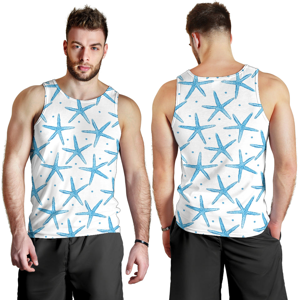 Watercolor starfish pattern Men Tank Top