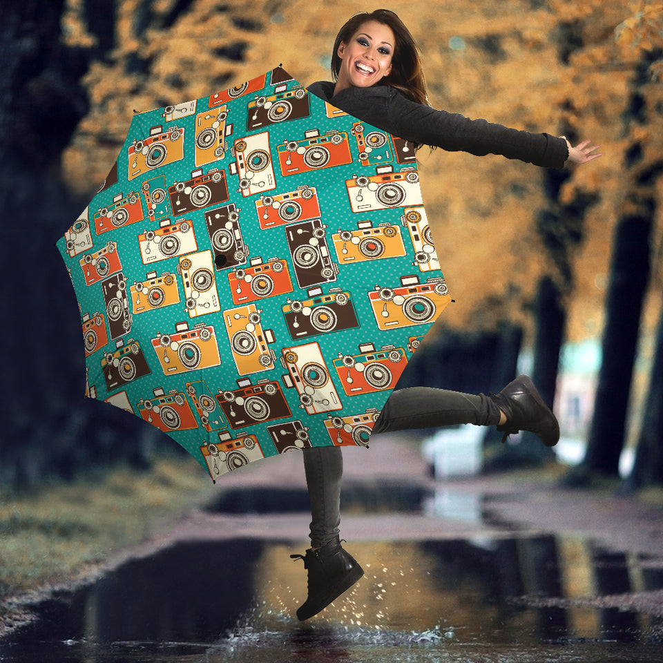 Camera Pattern Print Design 03 Umbrella