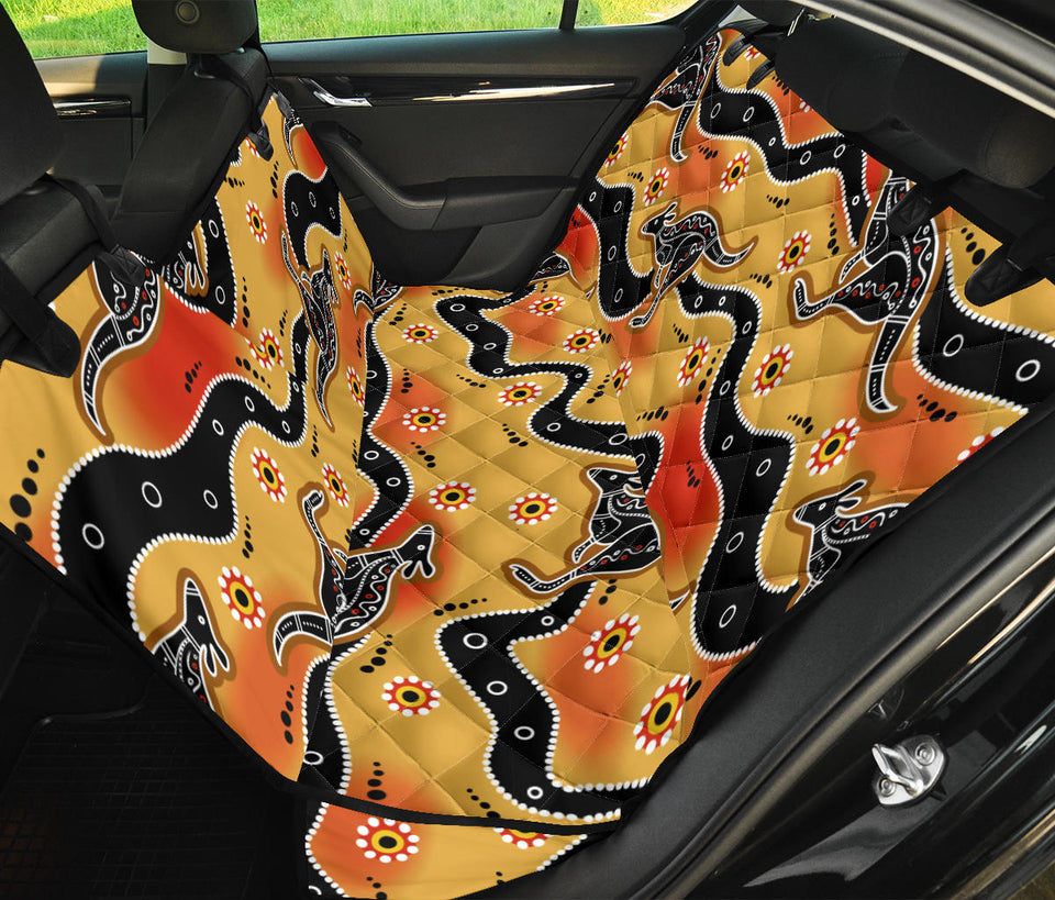 Kangaroo Australian Aboriginal Art Pattern Dog Car Seat Covers