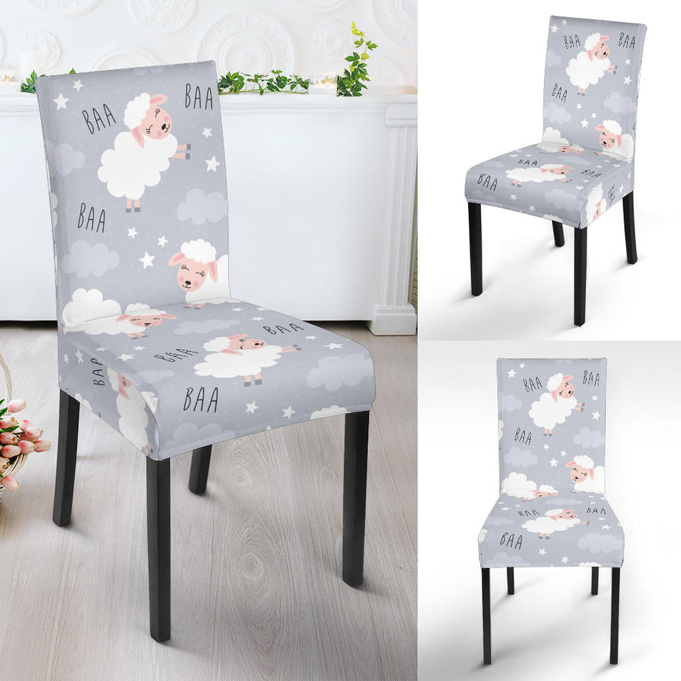 Sweet Dreams Sheep Pattern Dining Chair Slipcover