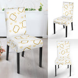 Bread Toast Pattern Print Design 01 Dining Chair Slipcover