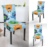 Alien Pattern Print Design 04 Dining Chair Slipcover