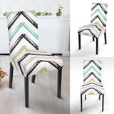 Zigzag  Chevron Paint Pattern Dining Chair Slipcover