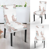Cute Sea Otters Pattern Dining Chair Slipcover