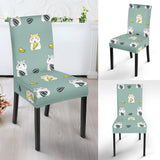 Cute Hamster Cheese Pattern Dining Chair Slipcover