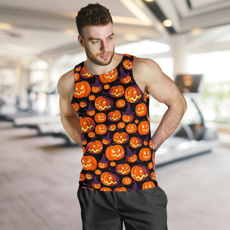 Halloween Pumpkin pattern Men Tank Top