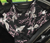 Japanese Crane Pink Sakura Pattern Dog Car Seat Covers