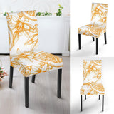 Hand Drawn Orange Fruit Pattern Dining Chair Slipcover