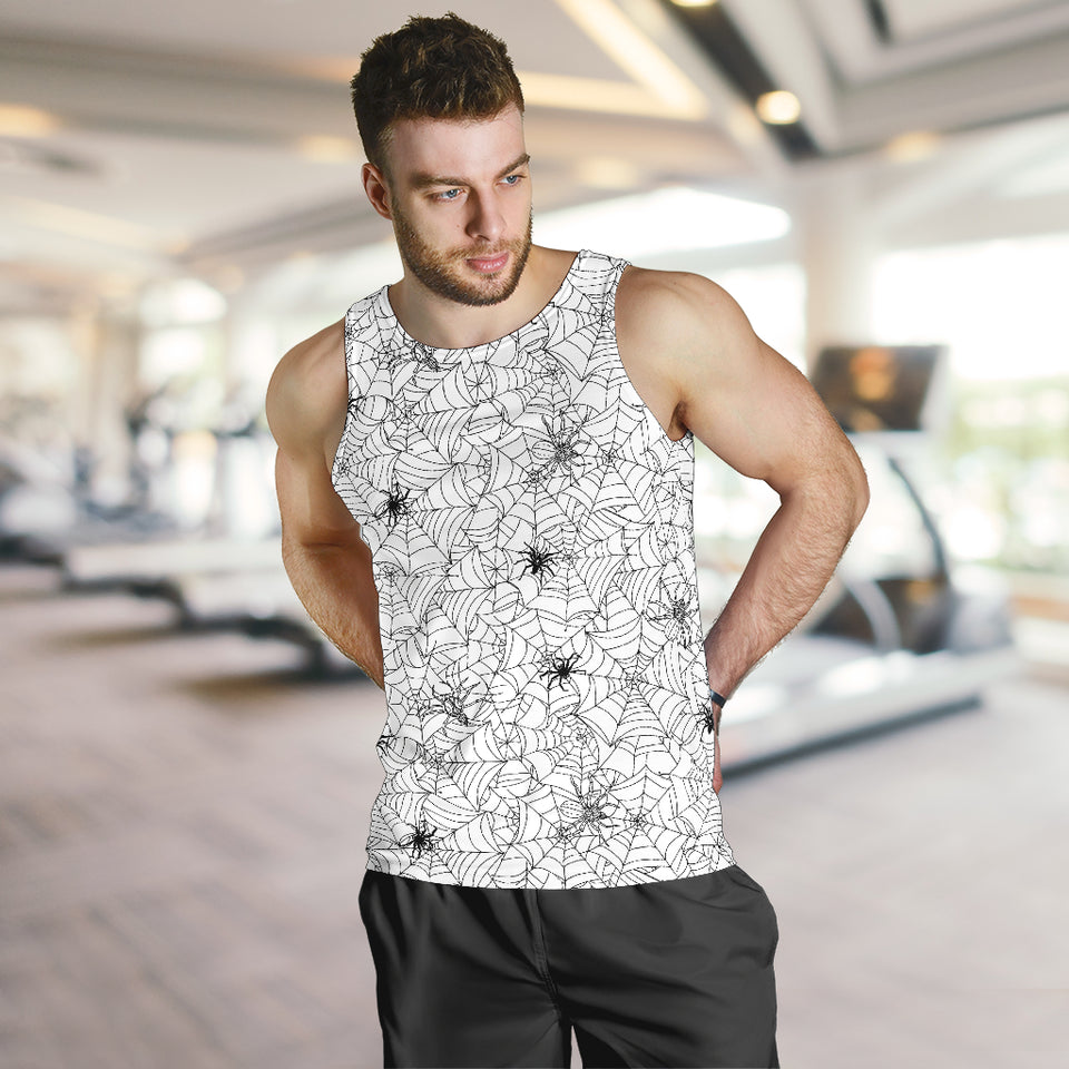 Spider web cobweb pattern Men Tank Top