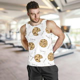 Sketch style cookie pattern Men Tank Top