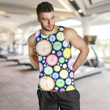 Colorful clock background Men Tank Top