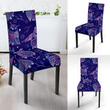 Cute Owls Pattern Boho Style Ornament Dining Chair Slipcover