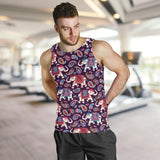 Elephant indian style ornament pattern Men Tank Top
