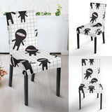 Ninja Pattern Plaid Background Dining Chair Slipcover