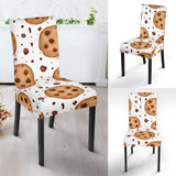 Chocolate Chip Cookie Pattern Dining Chair Slipcover