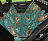 Cute Brown Sea Otters Ornamental Seaweed Corals Green Water Dog Car Seat Covers