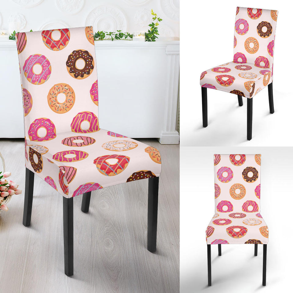 Colorful Donut Pattern Dining Chair Slipcover