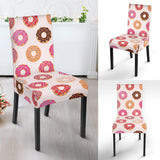 Colorful Donut Pattern Dining Chair Slipcover
