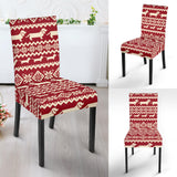 Dachshund Nordic Pattern Dining Chair Slipcover