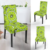 Slices Of Lime Design Pattern Dining Chair Slipcover