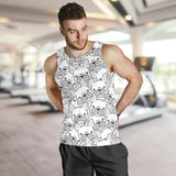 Cute french bulldog head pattern Men Tank Top