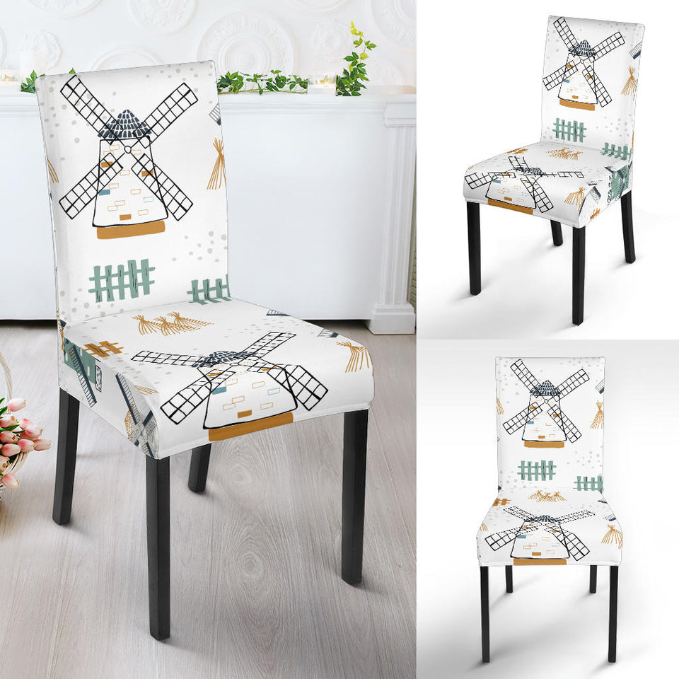 Windmill Pattern Dining Chair Slipcover