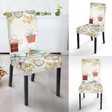 Bicycle Pattern Print Design 05 Dining Chair Slipcover