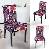 Elephant Indian Style Ornament Pattern Dining Chair Slipcover
