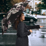Japanese Crane Pink Sakura Pattern Umbrella