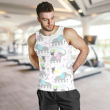 Cute elephant mouse pattern Men Tank Top