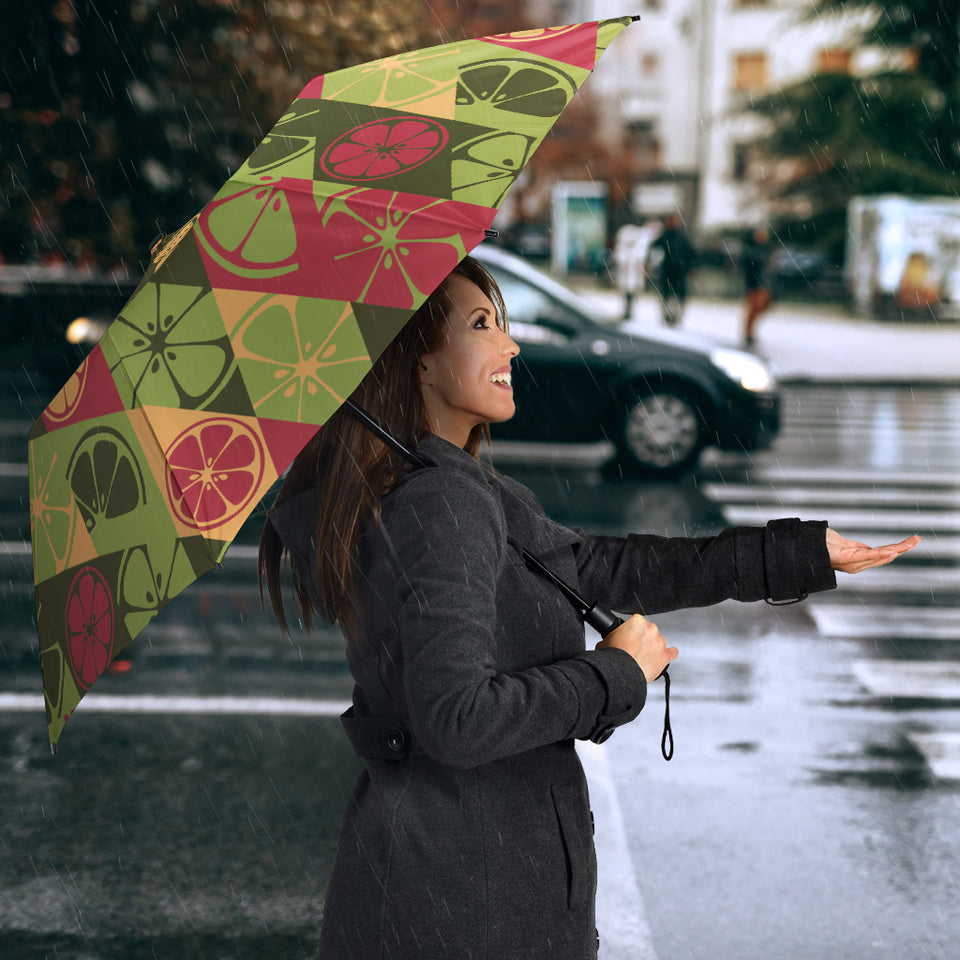 Cool Geometric Lime Pattern Umbrella