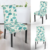 Green Ginkgo Leaves Pattern Dining Chair Slipcover