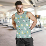 Cute hamster cheese pattern Men Tank Top