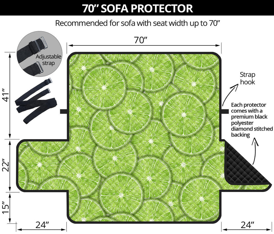 Slices of Lime pattern Sofa Cover Protector