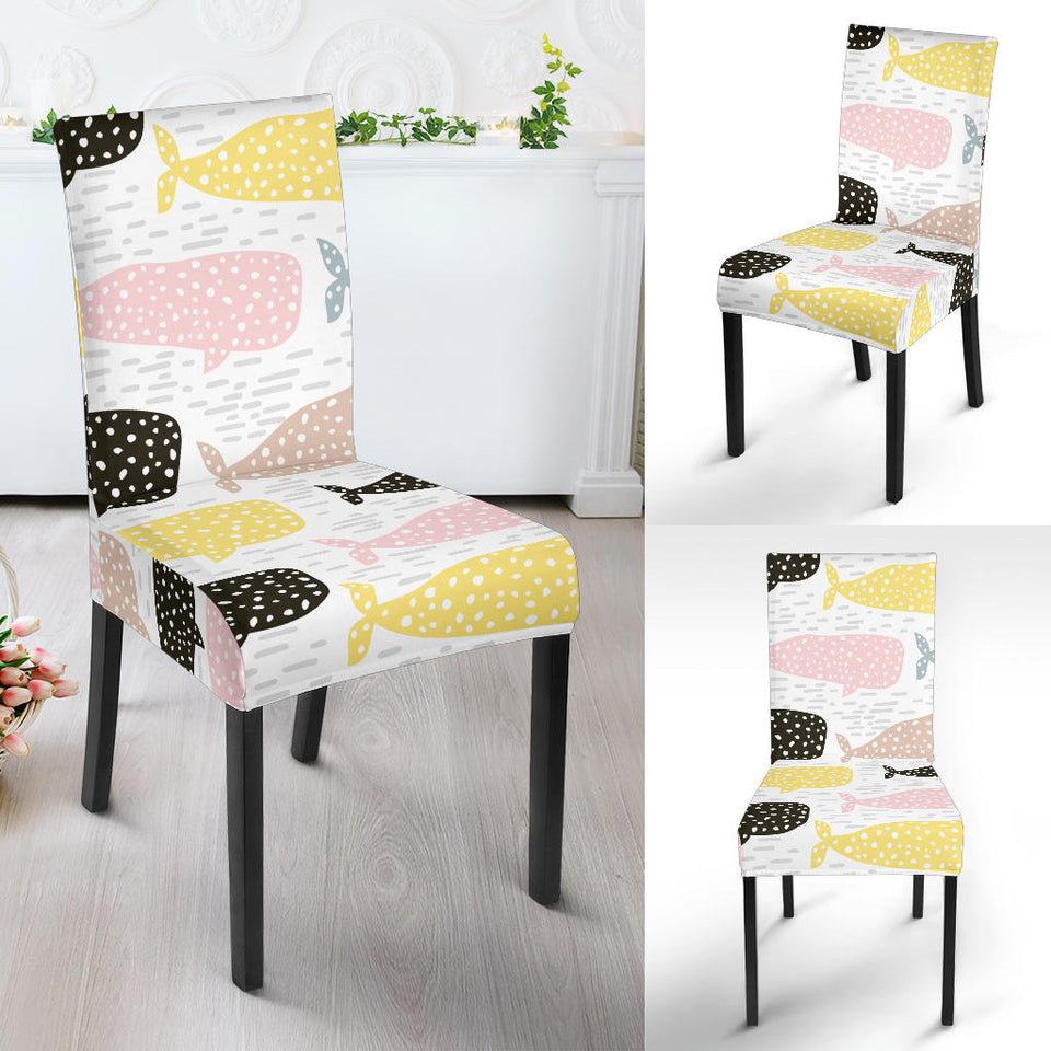 Whale Dot Pattern Dining Chair Slipcover