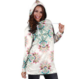 Square Floral Indian Flower Pattern Women'S Hoodie Dress