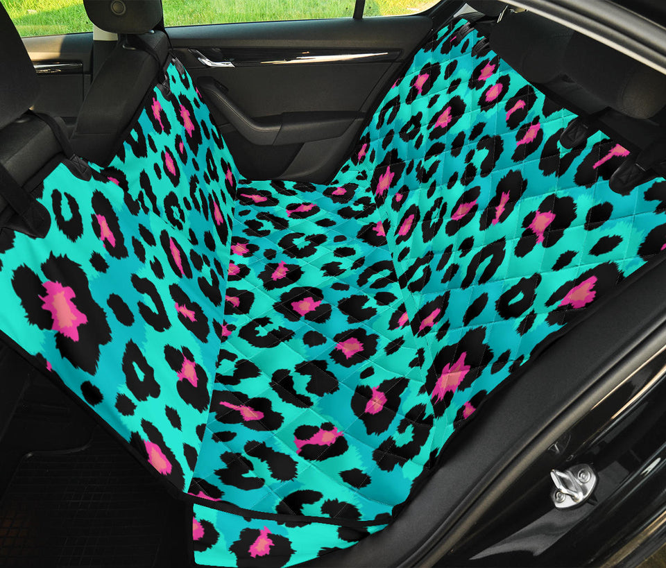 Green Leopard Skin Print Pattern Dog Car Seat Covers