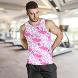 Pink flamingo flower pattern Men Tank Top