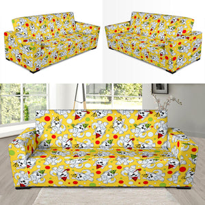 Yorkshire Terrier Pattern Print Design 05  Sofa Slipcover