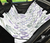 Hand Painting Watercolor Lavender Dog Car Seat Covers