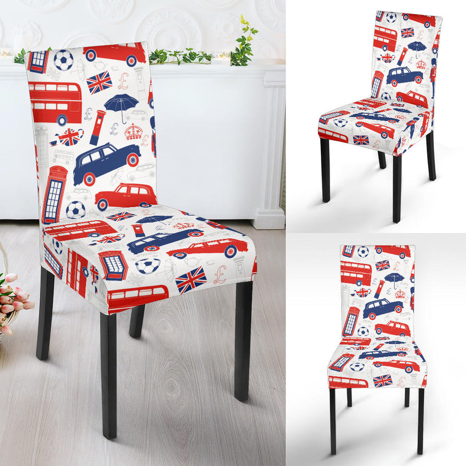 British Pattern Print Design 03 Dining Chair Slipcover